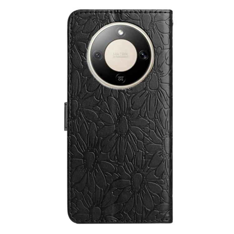 For Honor X9d 5G Global Daisy Embossed Leather Phone Case