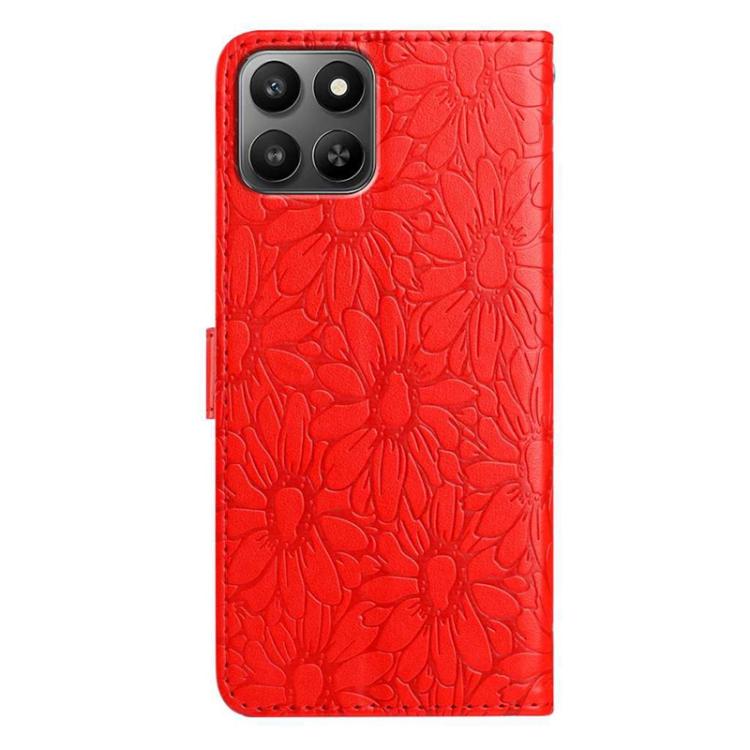 For Honor 400 Smart / X7d 5G Global Daisy Embossed Leather Phone Case