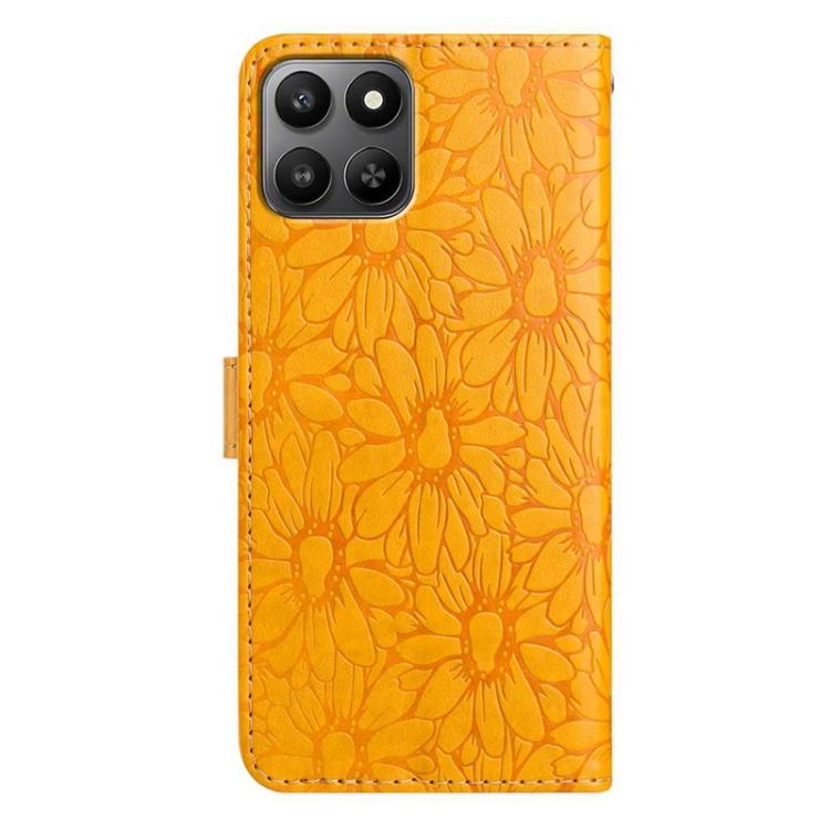 For Honor 400 Smart / X7d 5G Global Daisy Embossed Leather Phone Case