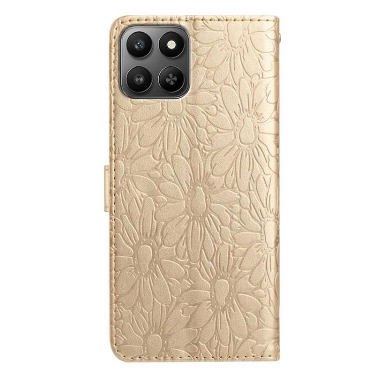 For Honor 400 Smart / X7d 5G Global Daisy Embossed Leather Phone Case