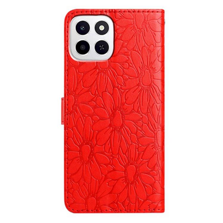 For Honor X6c 4G / X5b 4G Global Daisy Embossed Leather Phone Case