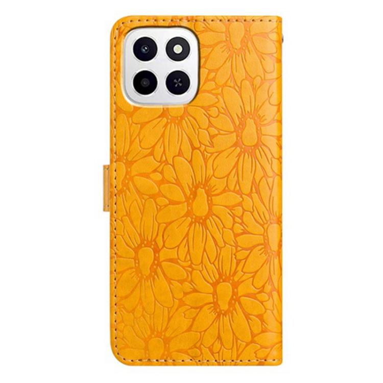 For Honor X6c 4G / X5b 4G Global Daisy Embossed Leather Phone Case