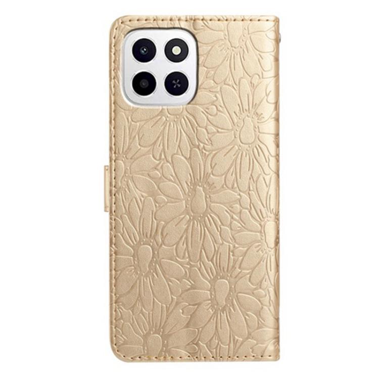 For Honor X6c 4G / X5b 4G Global Daisy Embossed Leather Phone Case