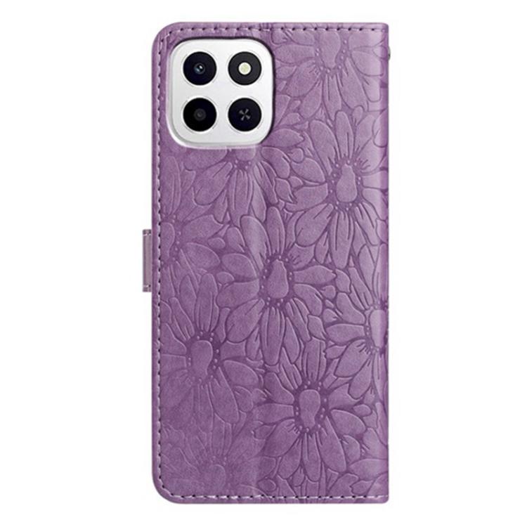 For Honor X6c 4G / X5b 4G Global Daisy Embossed Leather Phone Case