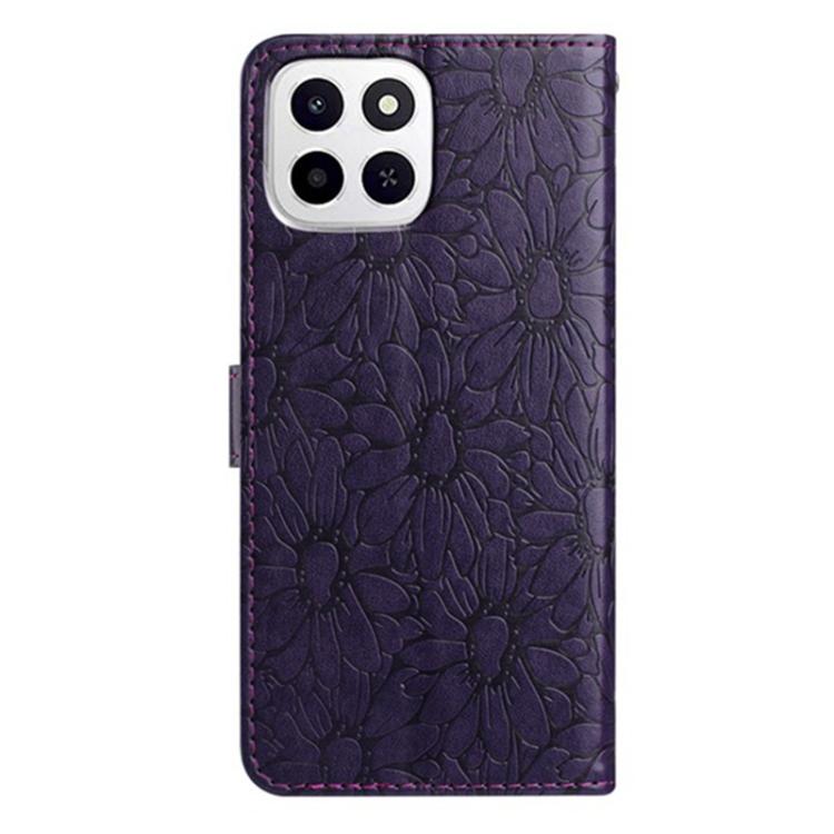 For Honor X6c 4G / X5b 4G Global Daisy Embossed Leather Phone Case