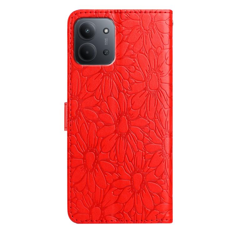 For Redmi 15C 5G / 4G EU 173mm Daisy Embossed Leather Phone Case