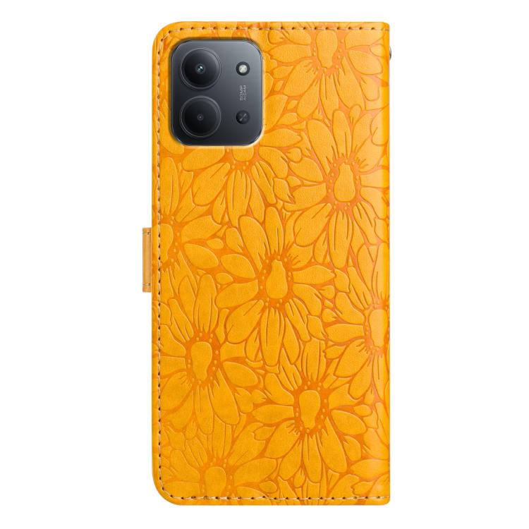 For Redmi 15C 5G / 4G EU 173mm Daisy Embossed Leather Phone Case