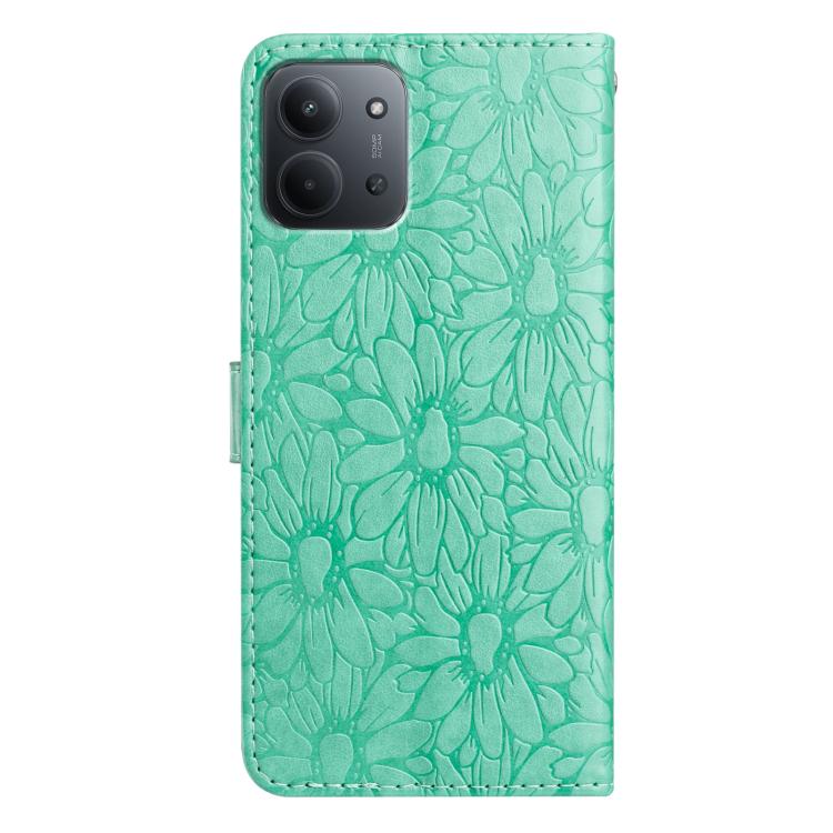 For Redmi 15C 5G / 4G EU 173mm Daisy Embossed Leather Phone Case