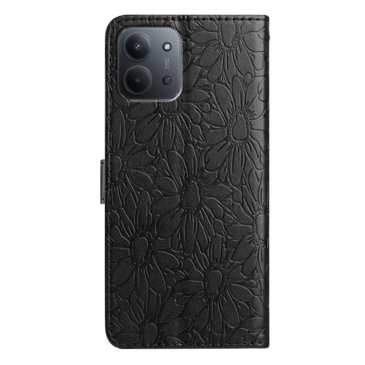 For Redmi 15C 5G / 4G EU 173mm Daisy Embossed Leather Phone Case