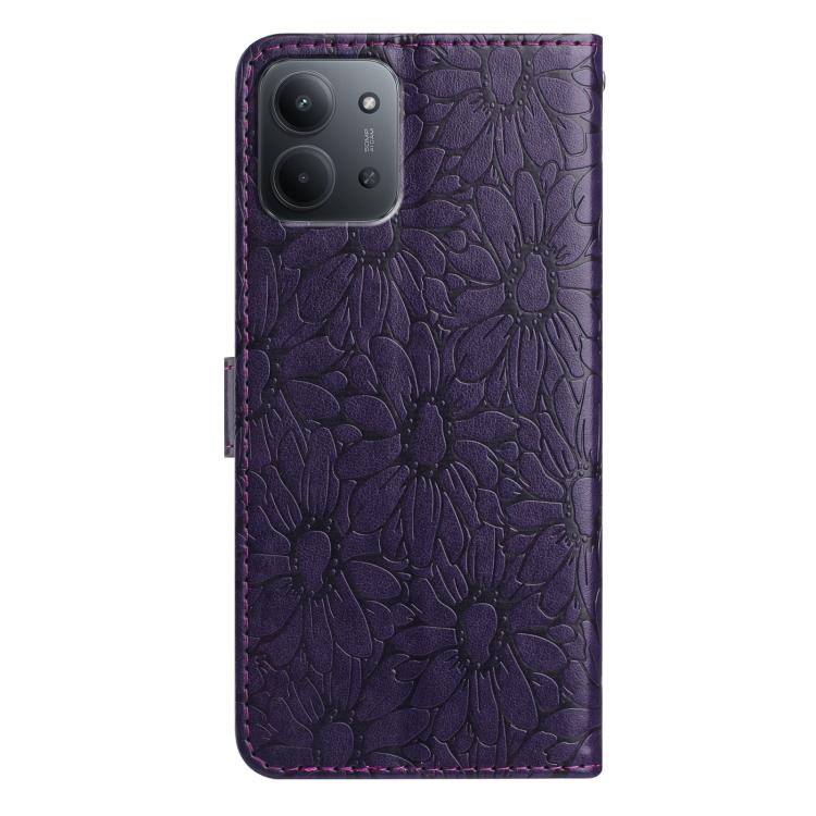 For Redmi 15C 5G / 4G EU 173mm Daisy Embossed Leather Phone Case