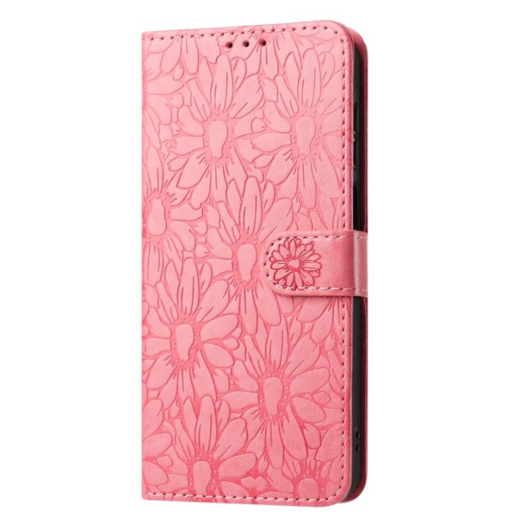 For iPhone 17 Daisy Embossed Leather Phone Case