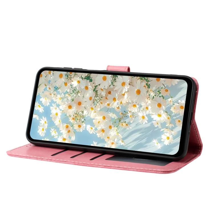 For iPhone 17 Daisy Embossed Leather Phone Case