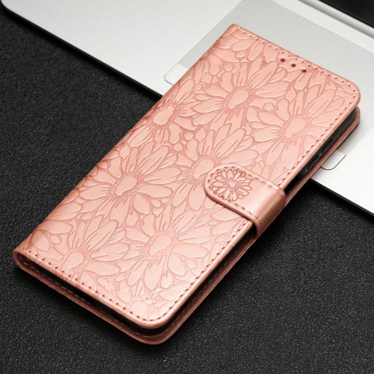 For iPhone 17 Daisy Embossed Leather Phone Case
