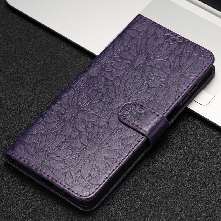 For iPhone 17 Daisy Embossed Leather Phone Case
