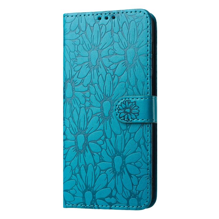 For iPhone 17 Pro Daisy Embossed Leather Phone Case