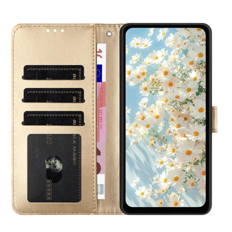 For iPhone 17 Pro Max Daisy Embossed Leather Phone Case
