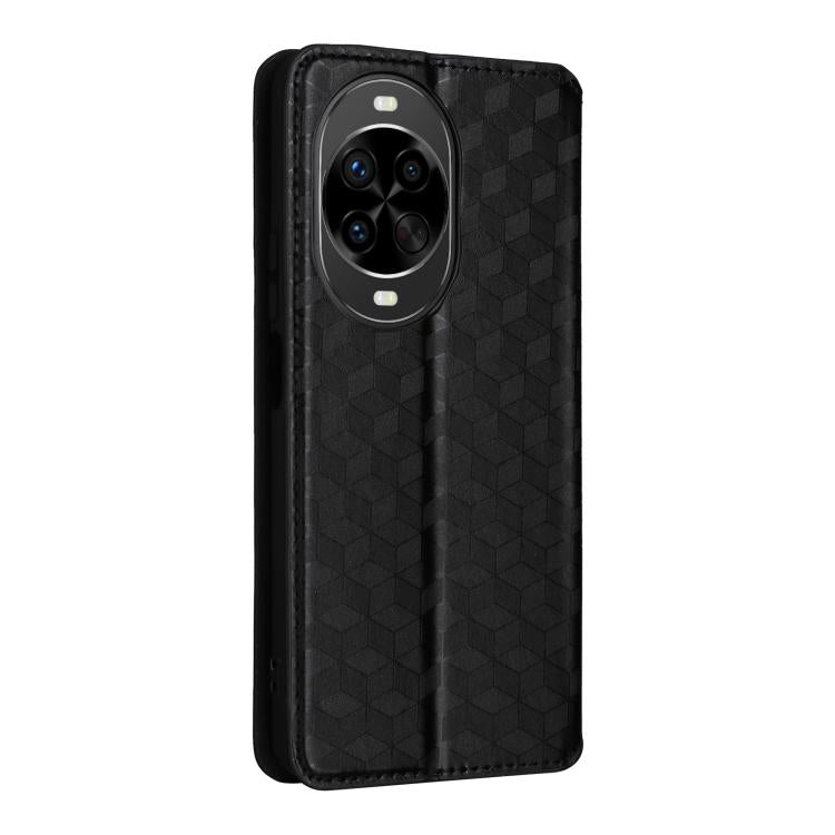 For Huawei nova 14 Pro 5G Cubic Grid Texture Flip Leather Phone Case