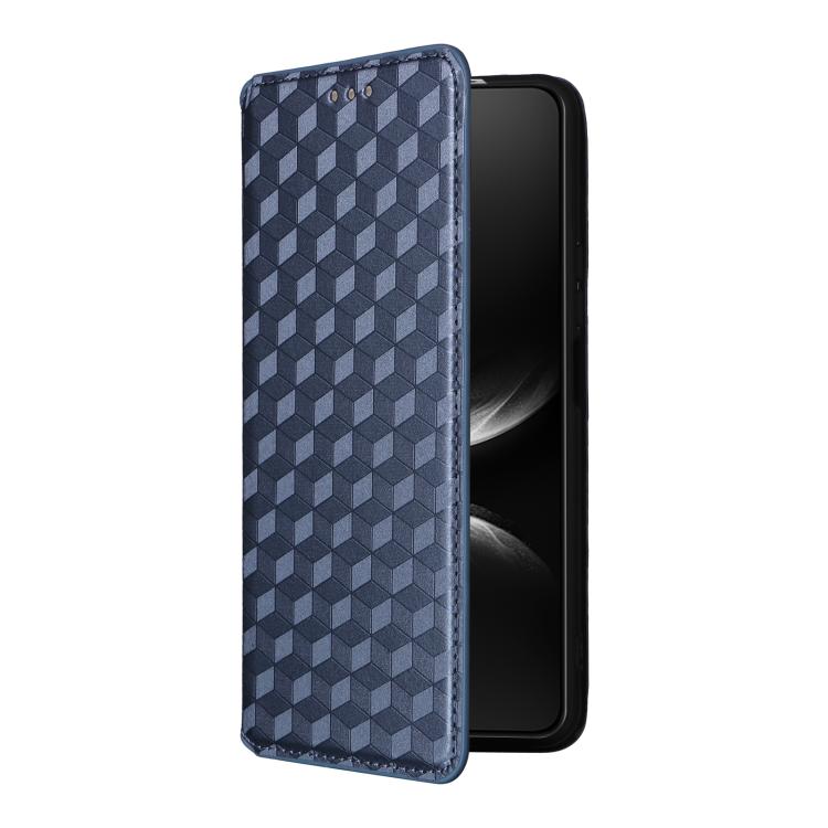 For Huawei nova 14 Pro 5G Cubic Grid Texture Flip Leather Phone Case