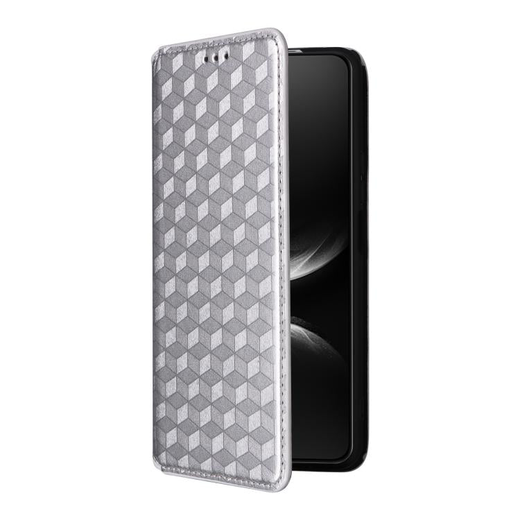 For Huawei nova 14 Pro 5G Cubic Grid Texture Flip Leather Phone Case