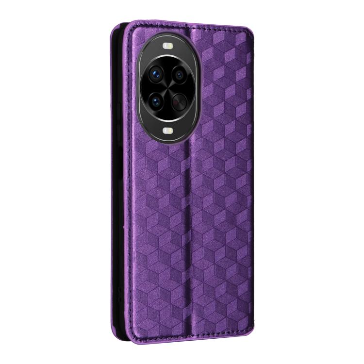 For Huawei nova 14 Ultra 5G Cubic Grid Texture Flip Leather Phone Case