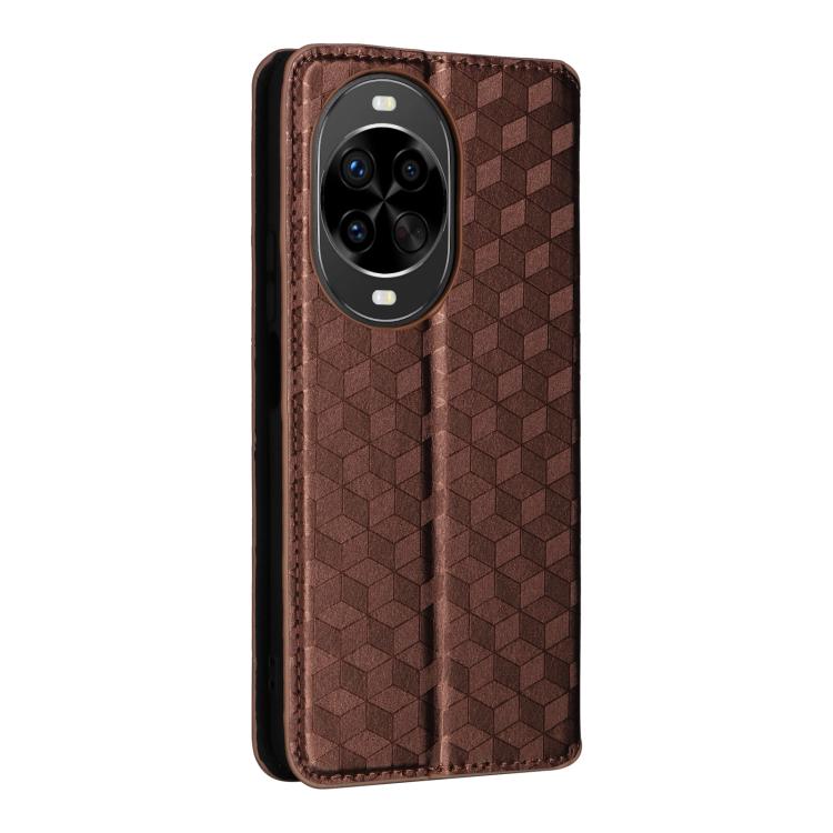 For Huawei nova 14 Ultra 5G Cubic Grid Texture Flip Leather Phone Case
