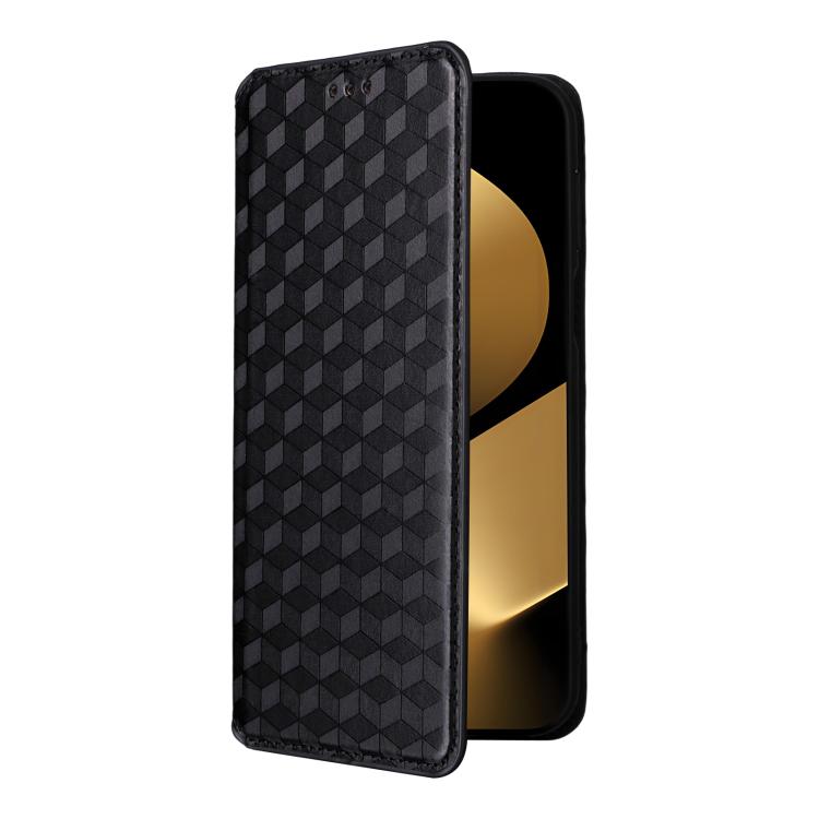 For Huawei Pura 80 Ultra 5G Cubic Grid Texture Flip Leather Phone Case