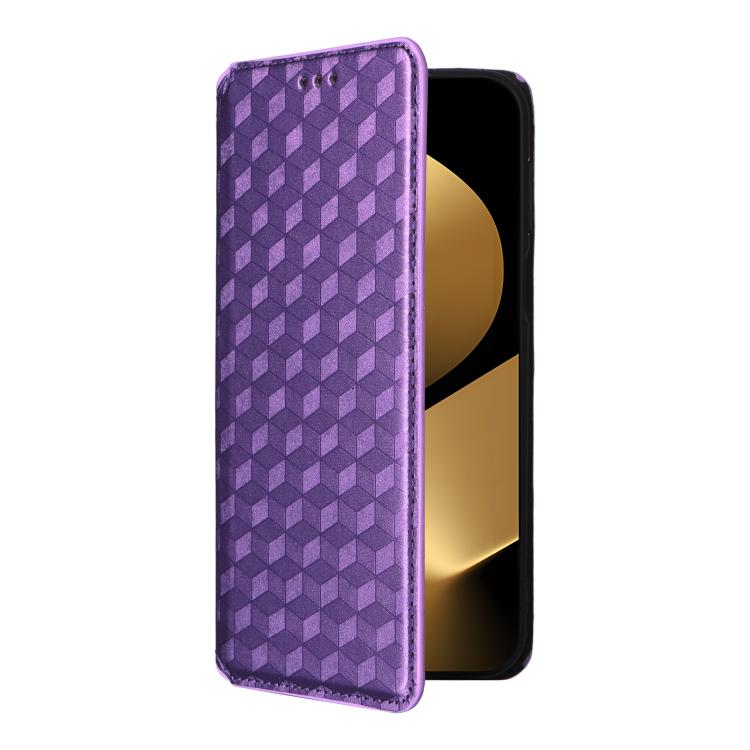 For Huawei Pura 80 Ultra 5G Cubic Grid Texture Flip Leather Phone Case