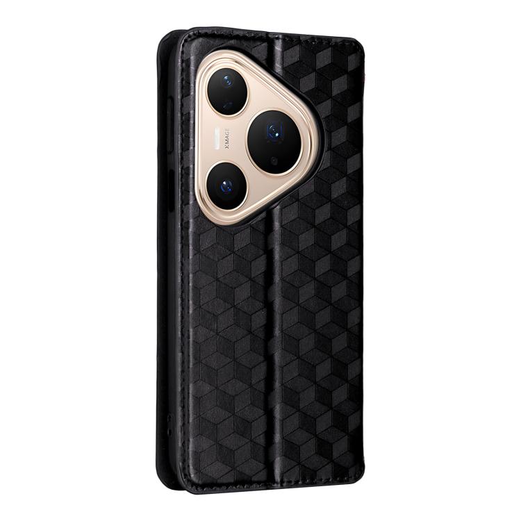 For Huawei Pura 80 Pro 5G / 80 Pro+ 5G Cubic Grid Texture Flip Leather Phone Case