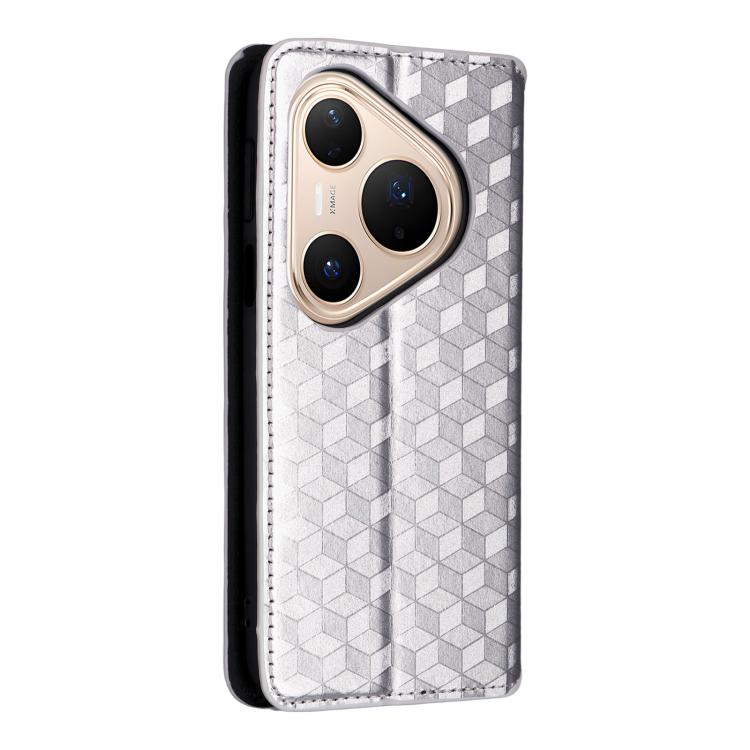 For Huawei Pura 80 Pro 5G / 80 Pro+ 5G Cubic Grid Texture Flip Leather Phone Case