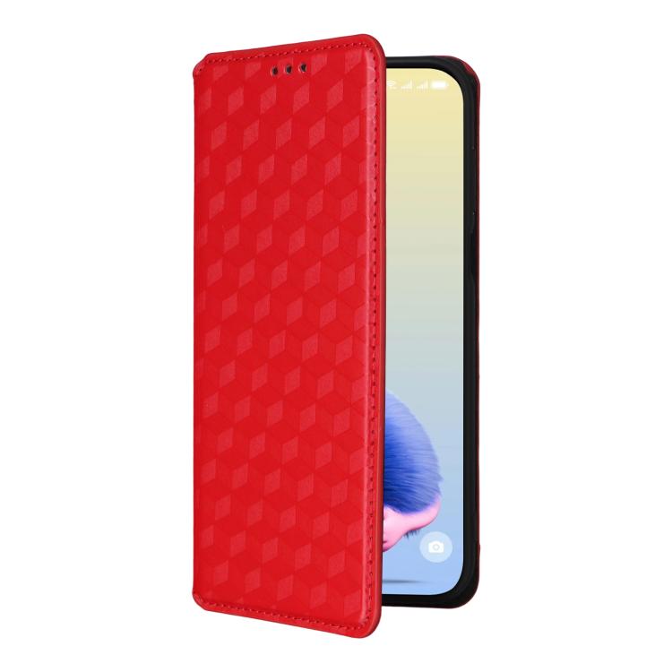 For Huawei Pura 80 5G Cubic Grid Texture Flip Leather Phone Case