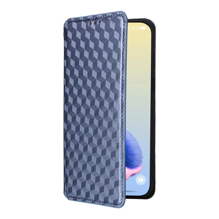 For Huawei Pura 80 5G Cubic Grid Texture Flip Leather Phone Case