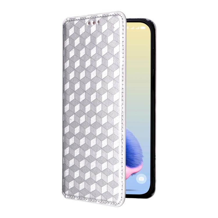 For Huawei Pura 80 5G Cubic Grid Texture Flip Leather Phone Case