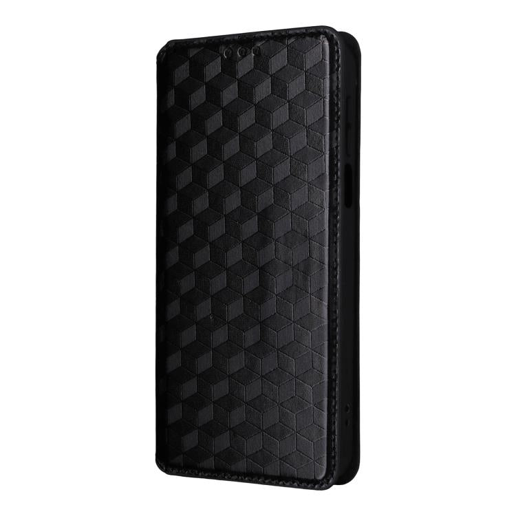 For Huawei Pura 90 Pro Max 5G Cubic Grid Texture Flip Leather Phone Case