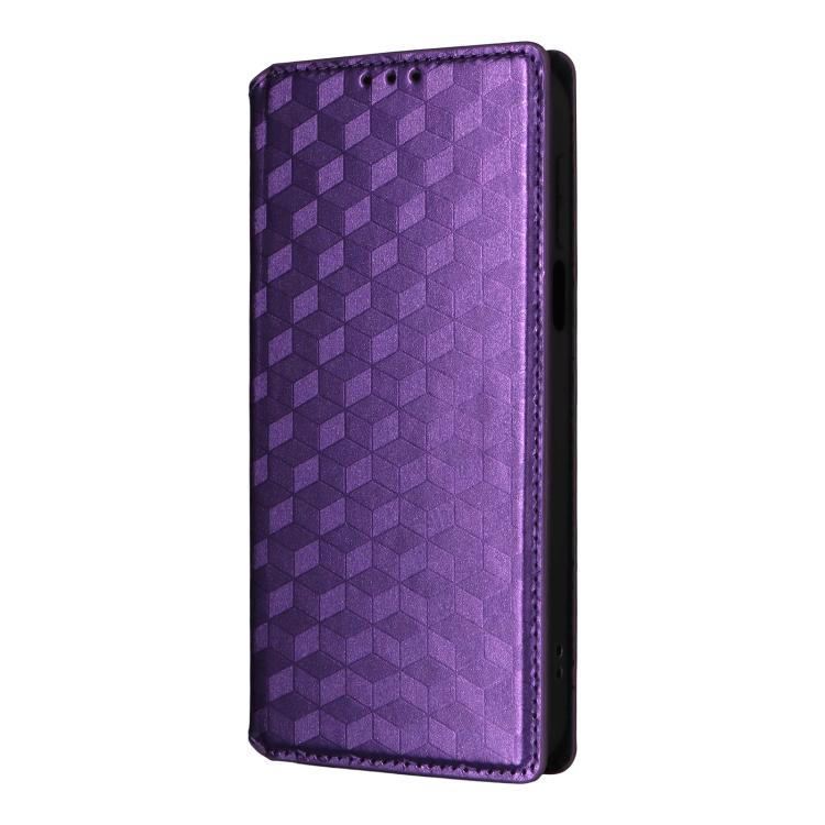 For Huawei Pura 90 Pro Max 5G Cubic Grid Texture Flip Leather Phone Case