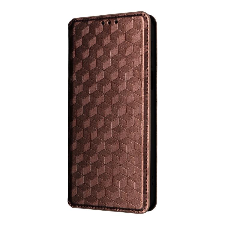 For Huawei Pura 90 Pro Max 5G Cubic Grid Texture Flip Leather Phone Case