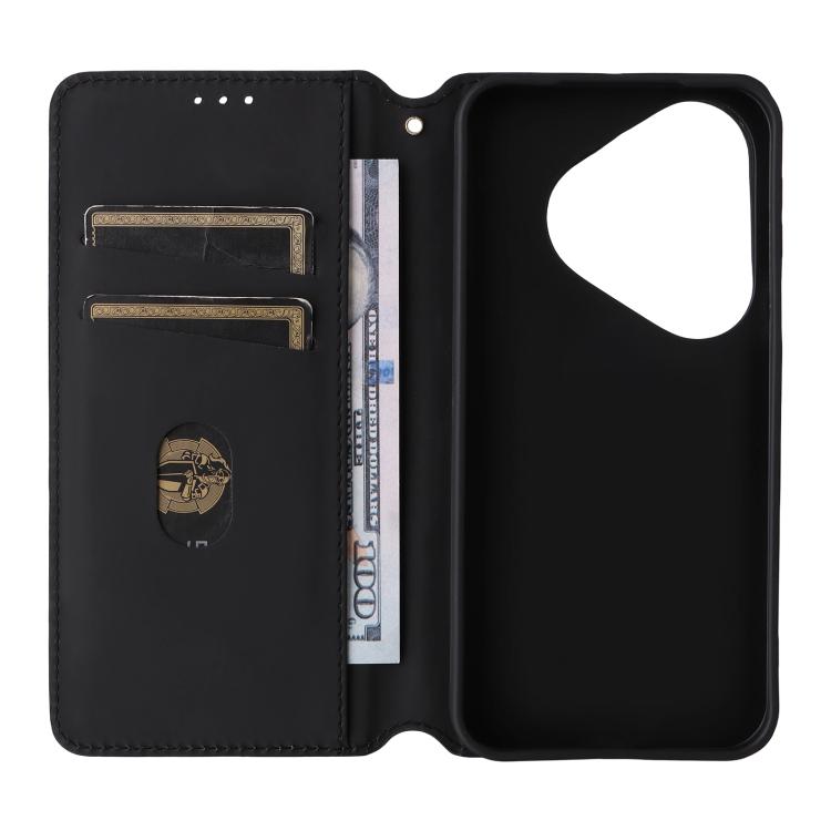 For Huawei Pura 90 Pro Max 5G Cubic Grid Texture Flip Leather Phone Case