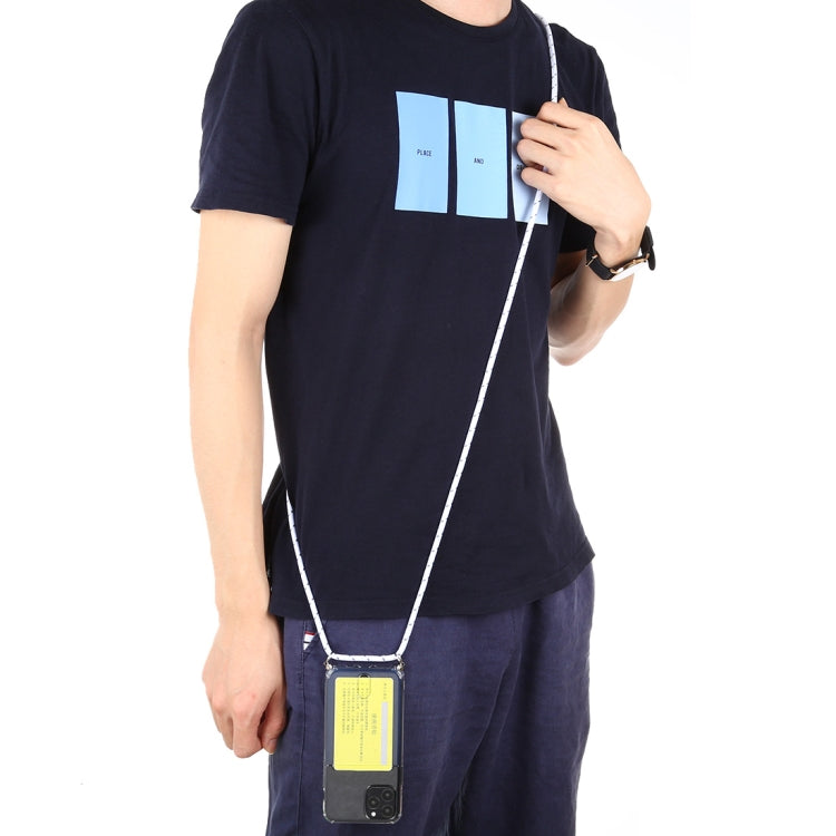 For iPhone 12 / 12 Pro Transparent TPU Protective Case with Lanyard & Card Slot