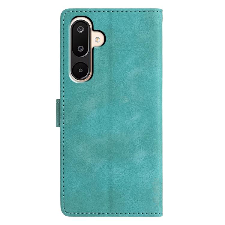 For Samsung Galaxy M16 5G Triangles Embossed Leather Phone Case