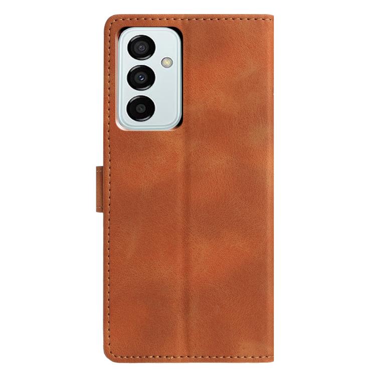 For Samsung Galaxy M23 Triangles Embossed Leather Phone Case