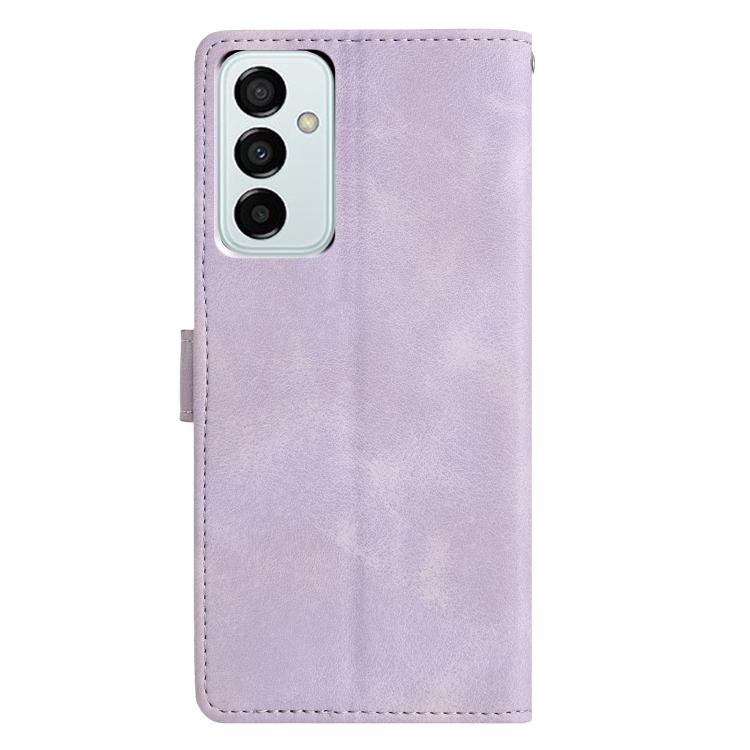 For Samsung Galaxy M52 Triangles Embossed Leather Phone Case