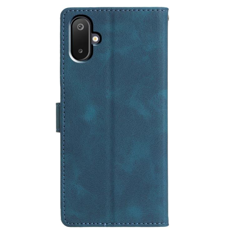For Samsung Galaxy M06 5G Triangles Embossed Leather Phone Case