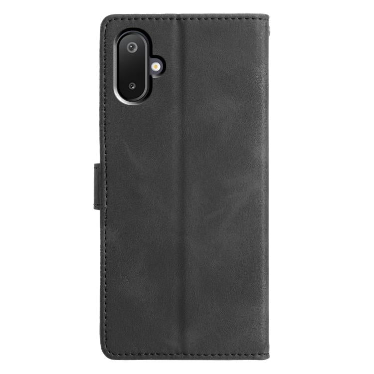 For Samsung Galaxy M06 5G Triangles Embossed Leather Phone Case