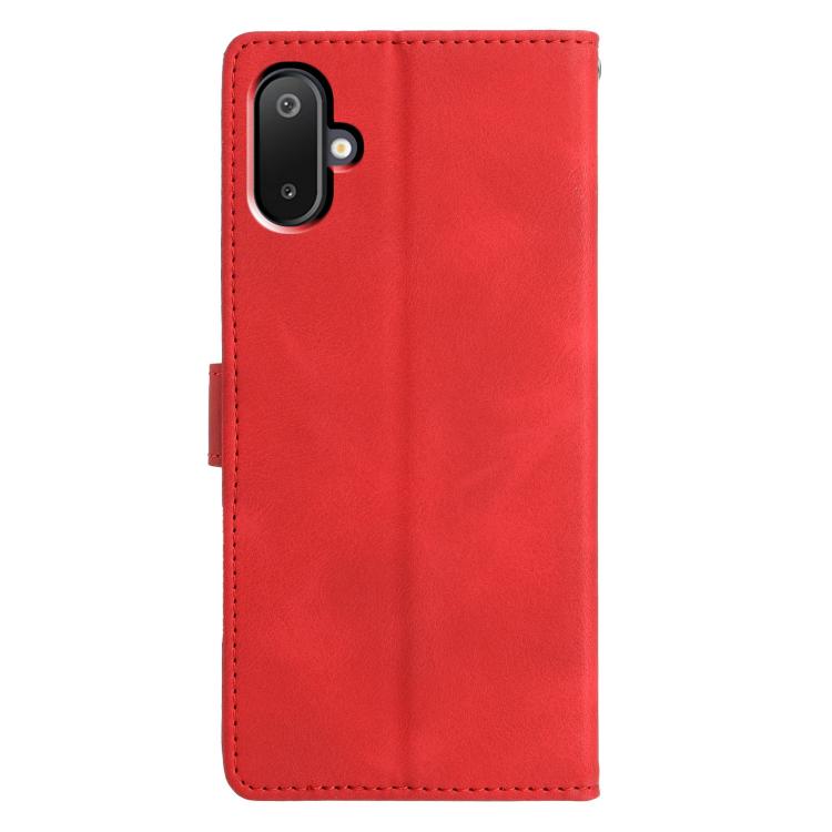 For Samsung Galaxy M06 5G Triangles Embossed Leather Phone Case