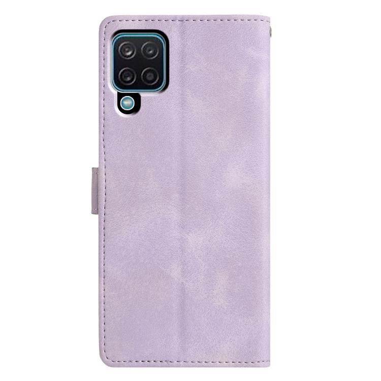 For Samsung Galaxy A42 5G Triangles Embossed Leather Phone Case