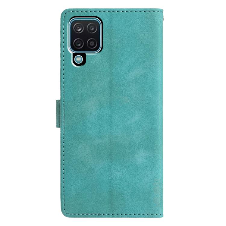 For Samsung Galaxy A42 5G Triangles Embossed Leather Phone Case