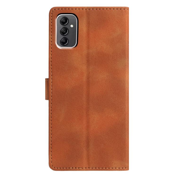 For Samsung Galaxy A14 5G Triangles Embossed Leather Phone Case