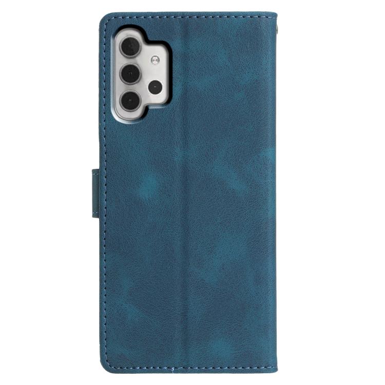 For Samsung Galaxy A32 5G Triangles Embossed Leather Phone Case