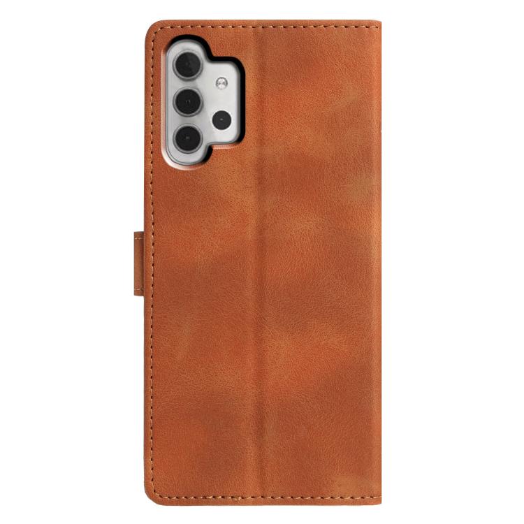 For Samsung Galaxy A32 5G Triangles Embossed Leather Phone Case