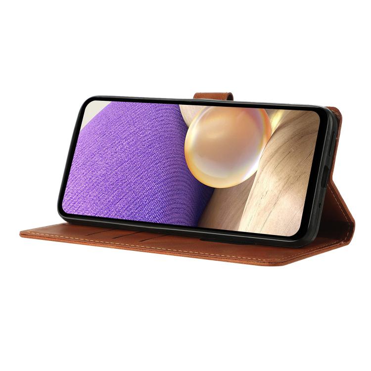 For Samsung Galaxy A32 5G Triangles Embossed Leather Phone Case