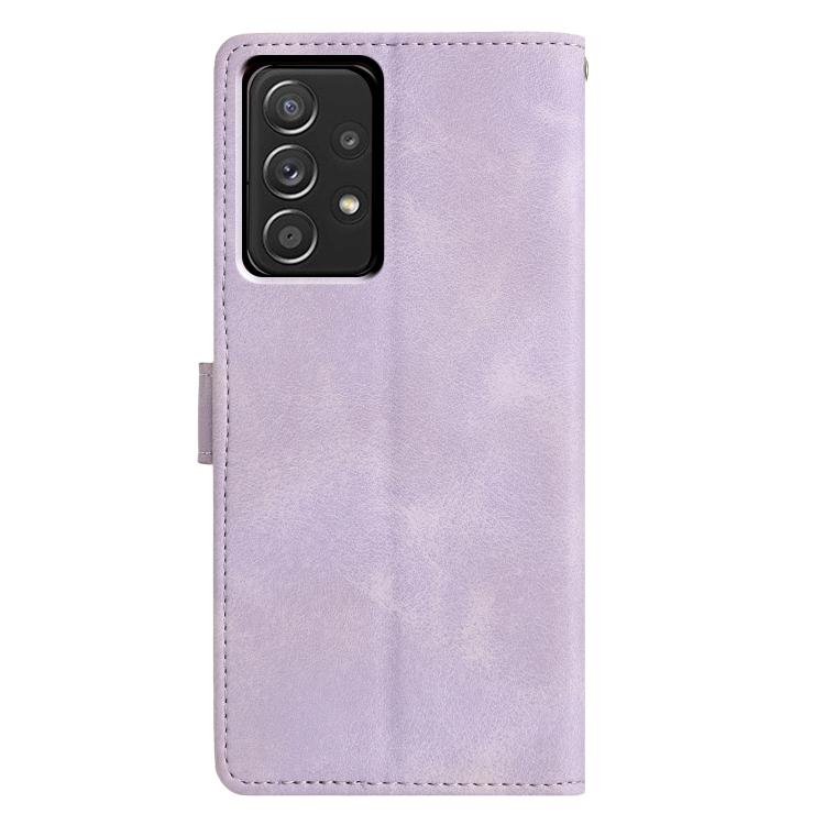 For Samsung Galaxy A52 4G / 5G Triangles Embossed Leather Phone Case